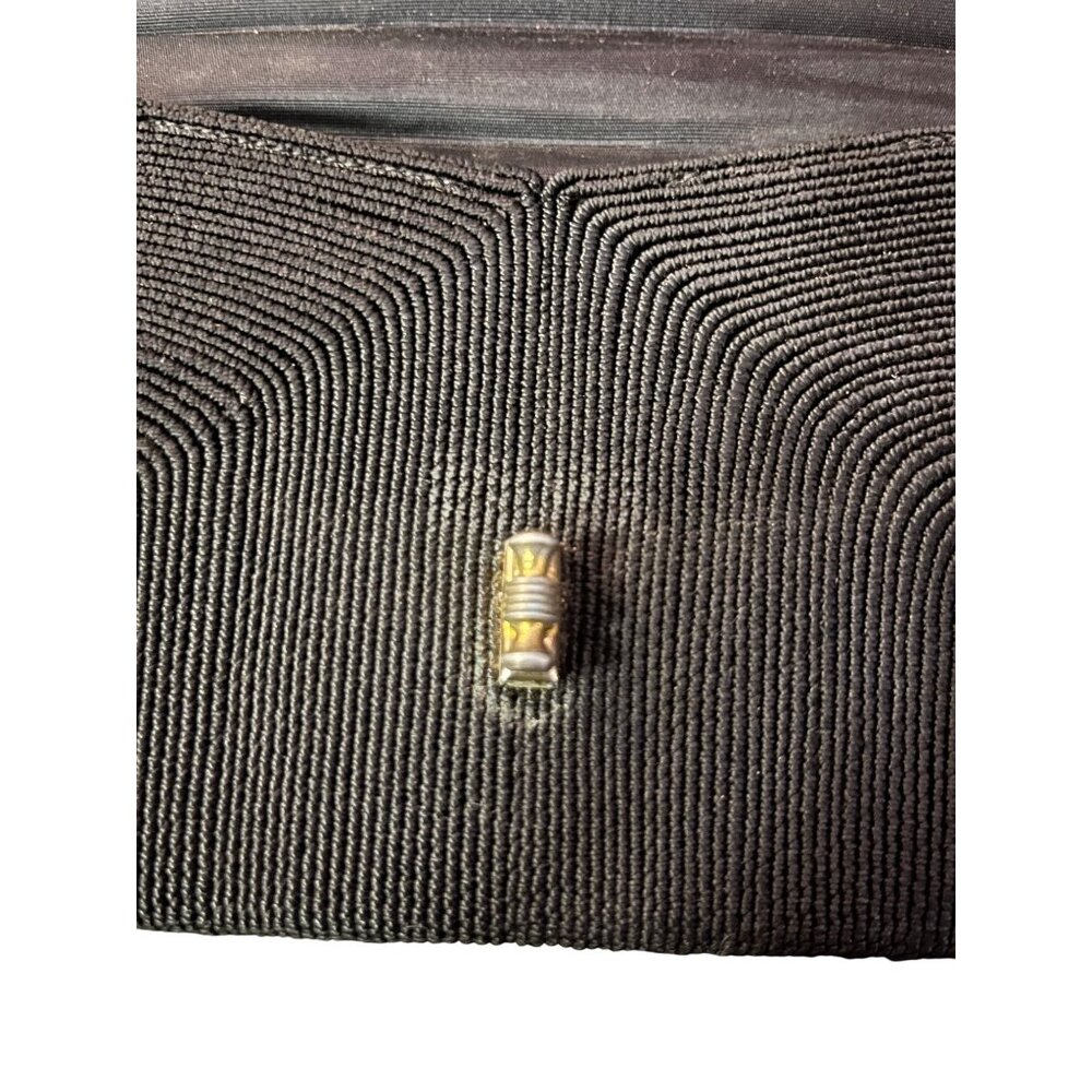 Vintage Annette Cordé Handbag Black Small Evening Bag Used 1940s Style - Picture 7 of 15
